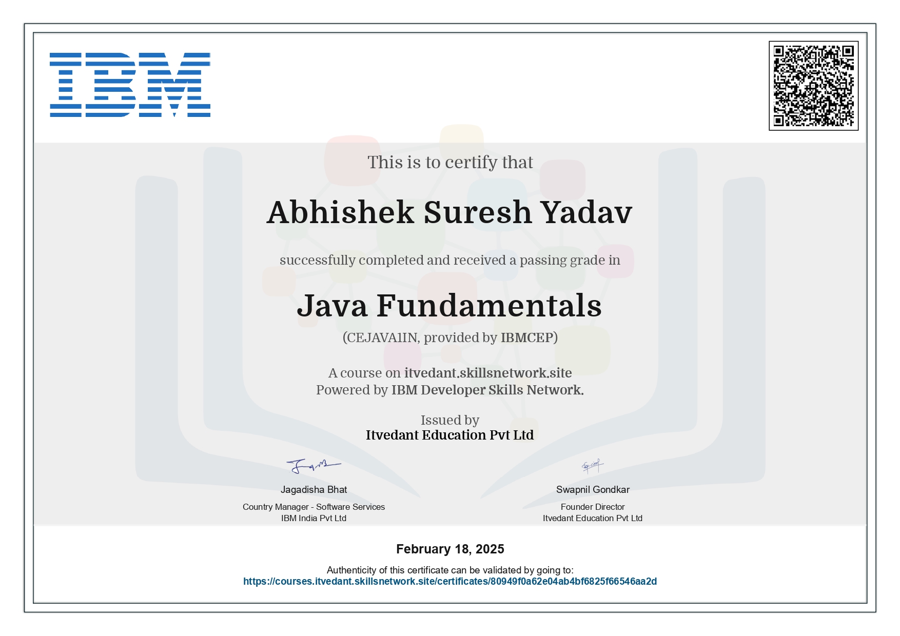 IBM Java Fundamentals